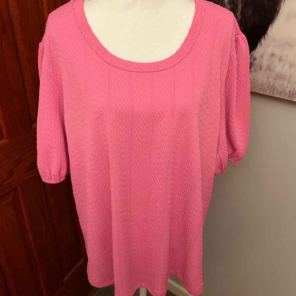 Hayden Bright Pink Short Sleeve Top